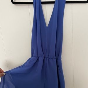 Royal blue romper! Such a cute outfit
